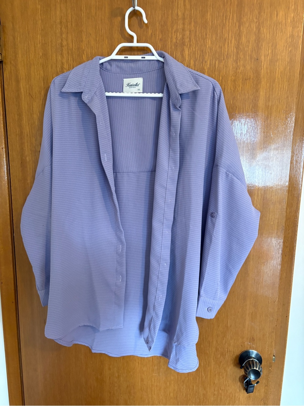 Oversized lavender Kuwallatee shirt and short set
